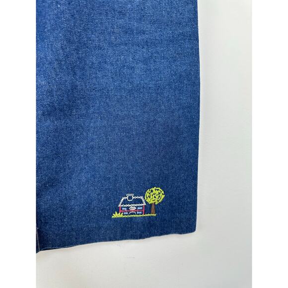 Anna Sui Vintage Embroidered Denim Jean Skirt Size 8 - Picture 9 of 10